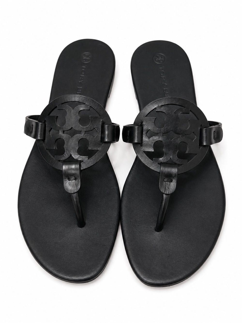 Tory Burch Miller Leather Sandals – Black – Size 9